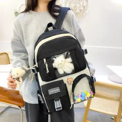 Kawaii Korea Style Student Backpack Set (5pcs) – Limited Edition -Kawaiitherapy Shop IMG 4573