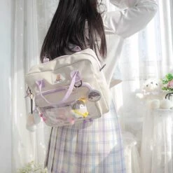 Kawaii Ita Style College Harajuku Shoulder Bag -Kawaiitherapy Shop IMG 4610