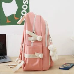 Kawaii Pastel Multipocket Harajuku Backpack Set -Kawaiitherapy Shop IMG 4664