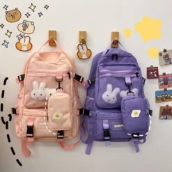 Kawaii Korea Style Multi-Pocket Shoulder Backpack 19 Kawaii Korea Style Multi-Pocket Shoulder Backpack -Kawaiitherapy Shop IMG 5100