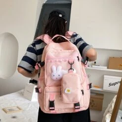 Kawaii Korea Style Multi-Pocket Shoulder Backpack 15 Kawaii Korea Style Multi-Pocket Shoulder Backpack -Kawaiitherapy Shop IMG 5104