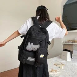 Kawaii Korea Style Multi-Pocket Shoulder Backpack 13 Kawaii Korea Style Multi-Pocket Shoulder Backpack -Kawaiitherapy Shop IMG 5106