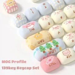 Akko Pig Party Mog Design 139pcs Keycaps -Kawaiitherapy Shop IMG 5238