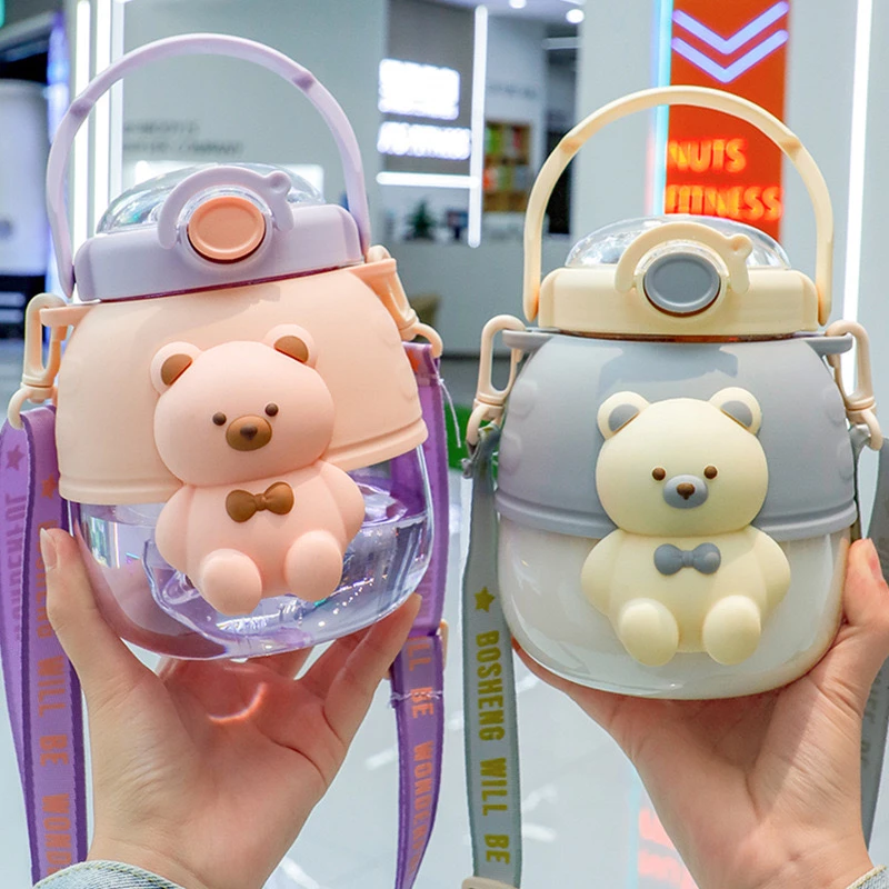 Kawaii Jumbo Bear Straw Water Bottle – Limited Edition 2 Kawaii Jumbo Bear Straw Water Bottle – Limited Edition - Image 2