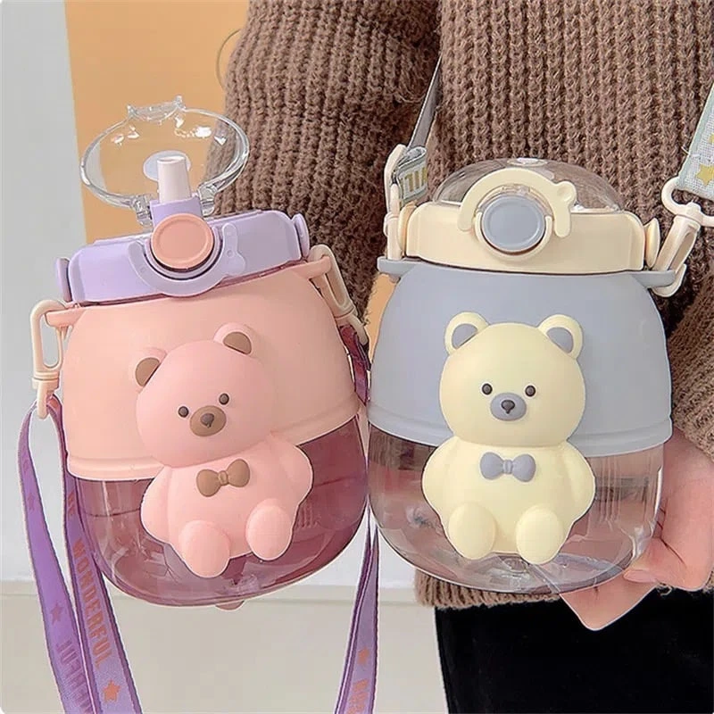 Kawaii Jumbo Bear Straw Water Bottle – Limited Edition 1 Kawaii Jumbo Bear Straw Water Bottle – Limited Edition