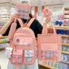 Kawaii Preppy Style Harajuku Backpack Set – Limited Edition