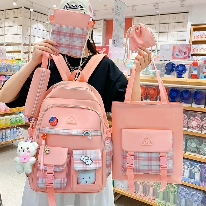 Kawaii Preppy Style Harajuku Backpack Set – Limited Edition 1 Kawaii Preppy Style Harajuku Backpack Set – Limited Edition