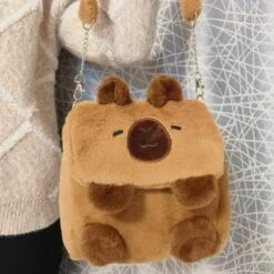 Kawaii Capybara Plush Shoulder Bag – Limited Edition -Kawaiitherapy Shop IMG 6494 2