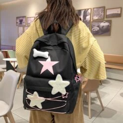 Kawaii Korea Style Sweet Starry Pastel Backpack -Kawaiitherapy Shop IMG 7928