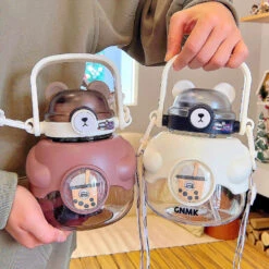 Kawaii Jumbo Boba Tea Bear Bottle (1100ml) – Limited Edition -Kawaiitherapy Shop IMG 9809