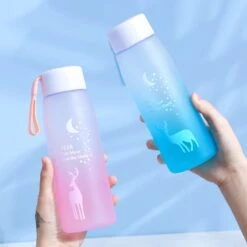 Kawaii Reindeer Starry Sky Bottle (500ml) -Kawaiitherapy Shop IMG 9842