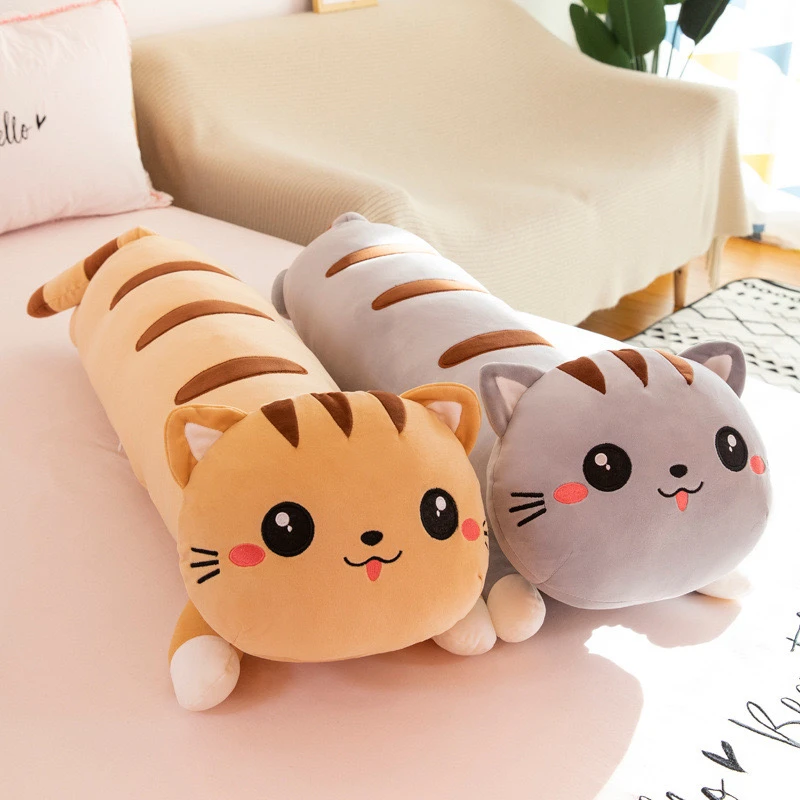 Kawaii Long Happy Cat Pillow Plush XL (90cm) 4 Kawaii Long Happy Cat Pillow Plush XL (90cm) - Image 4