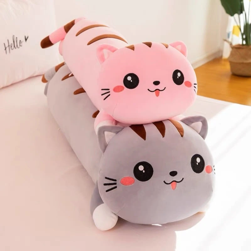 Kawaii Long Happy Cat Pillow Plush XL (90cm) 8 Kawaii Long Happy Cat Pillow Plush XL (90cm) - Image 8