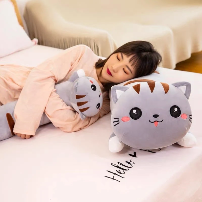 Kawaii Long Happy Cat Pillow Plush XL (90cm) 5 Kawaii Long Happy Cat Pillow Plush XL (90cm) - Image 5