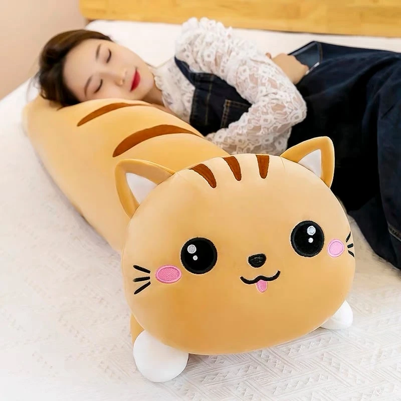 Kawaii Long Happy Cat Pillow Plush XL (90cm) 2 Kawaii Long Happy Cat Pillow Plush XL (90cm) - Image 2