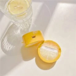 Kawaii Orange Fruit Earphone Protective Case -Kawaiitherapy Shop Lemon Case 3