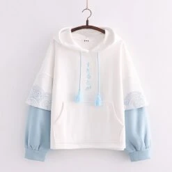 Kawaii Japanese Style Ocean Waves Hoodie – Limited Edition