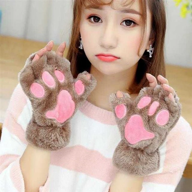 Kawaii Japanese Style Cat Paw Winter Gloves 10 Kawaii Japanese Style Cat Paw Winter Gloves - Image 10