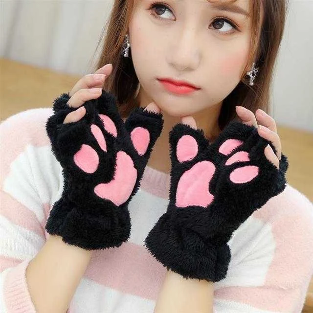 Kawaii Japanese Style Cat Paw Winter Gloves 9 Kawaii Japanese Style Cat Paw Winter Gloves - Image 9