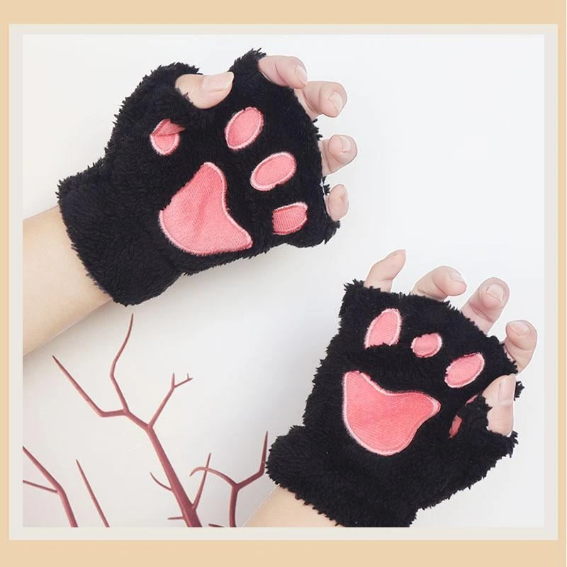 Kawaii Japanese Style Cat Paw Winter Gloves 5 Kawaii Japanese Style Cat Paw Winter Gloves - Image 5