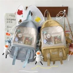 Kawaii Harajuku Style Canvas School Backpack