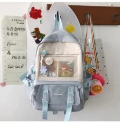 Kawaii Harajuku Style Canvas School Backpack -Kawaiitherapy Shop School Bag 5