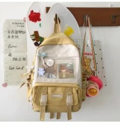 Kawaii Harajuku Style Canvas School Backpack -Kawaiitherapy Shop School Bag 6