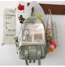 Kawaii Harajuku Style Canvas School Backpack -Kawaiitherapy Shop School Bag 7
