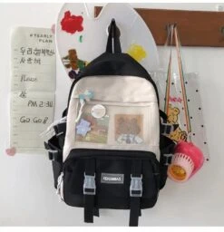 Kawaii Harajuku Style Canvas School Backpack -Kawaiitherapy Shop School Bag 8