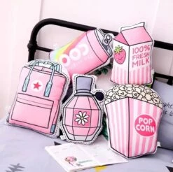 Kawaii Snacks Pillow Shaped Cushion – Limited Edition