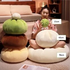 Kawaii Therapy Steamed Bun Pillow (40cm) – Limited Edition -Kawaiitherapy Shop Steam Bun Cushion