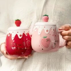 Kawaii Strawberry Ceramic Cup – Special Edition