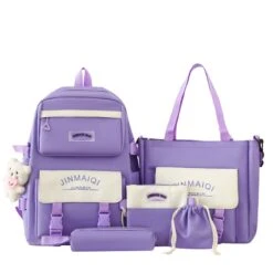 Kawaii Korea Pastel Harajuku Backpack Set (5pcs) -Kawaiitherapy Shop c171b4d1 e210 435c 9507 0376419854b1