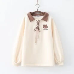 Kawaii Japanese Style Bear Collar Sweater – Limited Edition