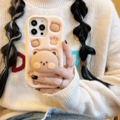 Kawaii Cute Bear Silicone 3D Phone Case – Limited Edition