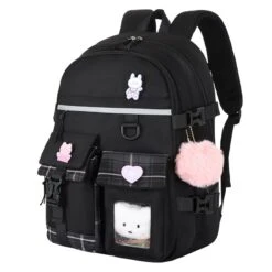 Kawaii Large Capacity Canvas Grid Backpack – Limited Edition -Kawaiitherapy Shop f88cff4b 688c 4fe5 8c58 43a6796044c8